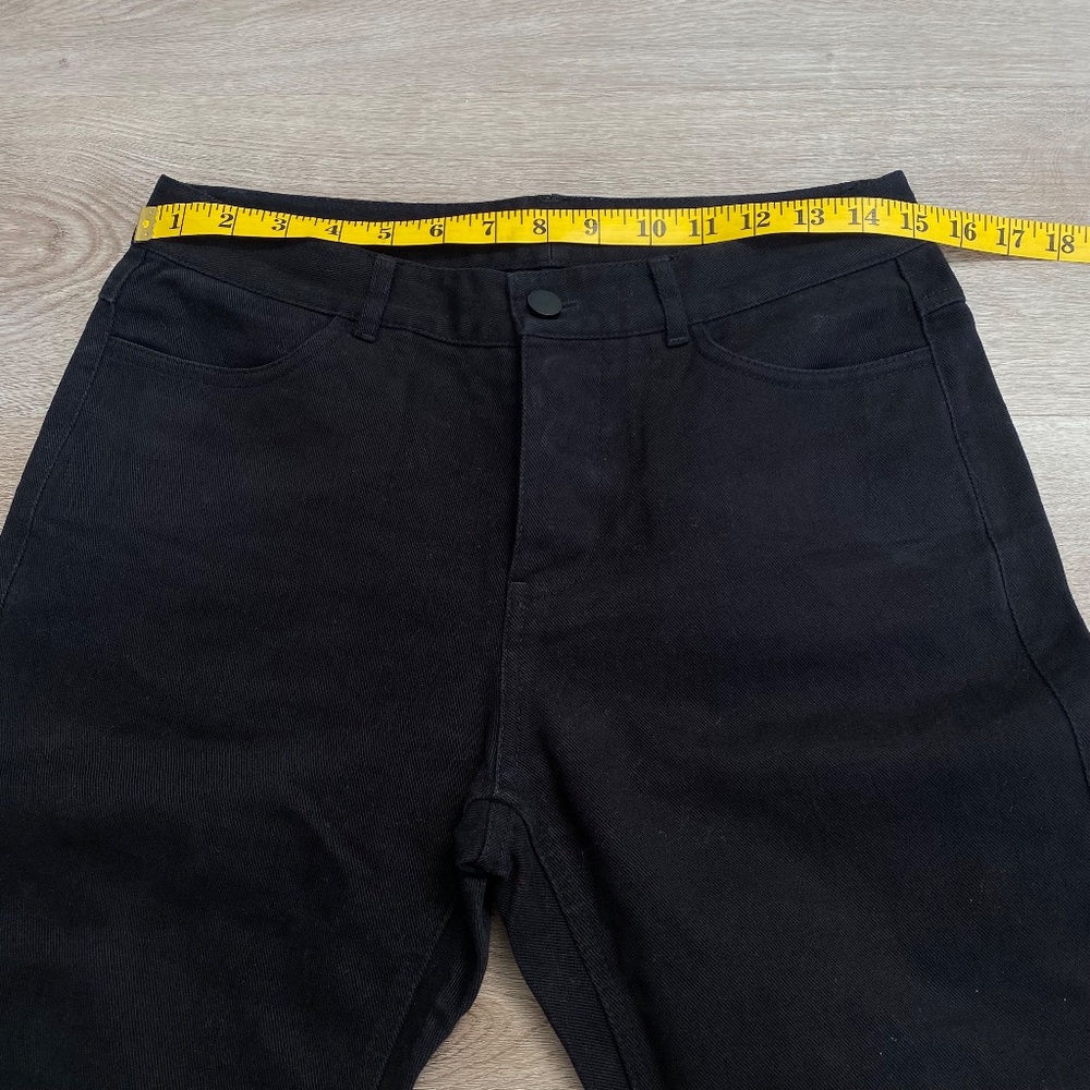 T Alexander Wang Black Cotton Lambskin Leather Pocket Jeans Women's Size 30x30 - Picture 7 of 12